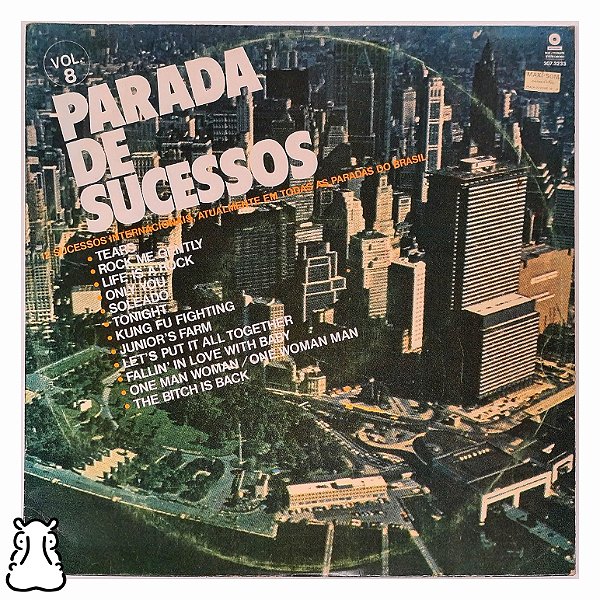 LP Parada de Sucessos - Vol. 8 - Disco de Vinil 1975 - Hm