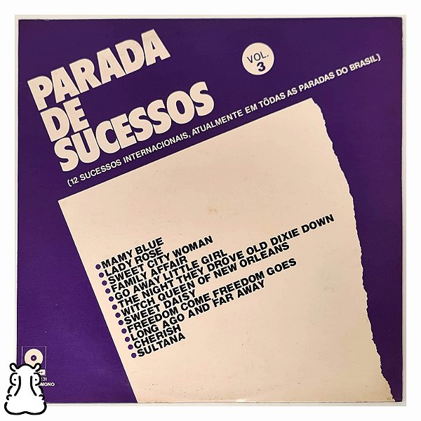 LP Parada de Sucessos - Vol. 3 - Disco de Vinil 1972 - Hm