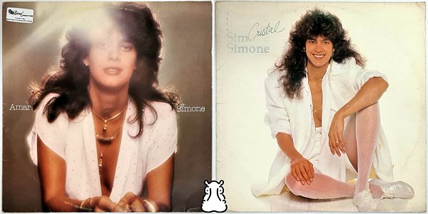 2 LPs Simone - Amar - Cristal - Disco de Vinil Encarte - Hm