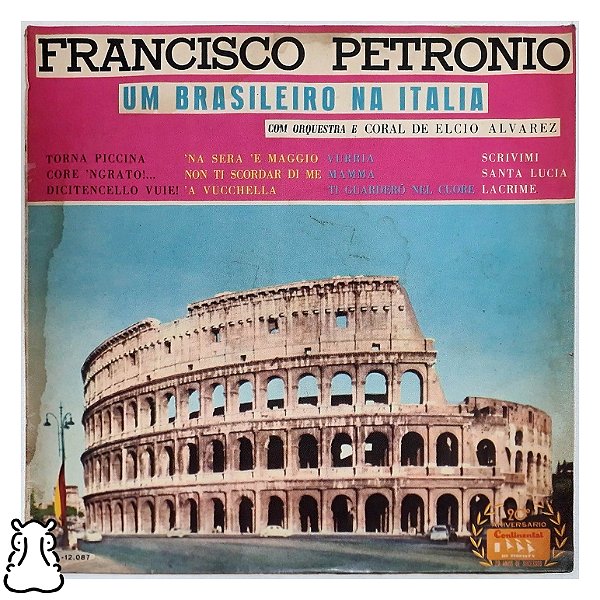 LP Francisco Petrônio - Um Brasileiro Na Itália - Vinil - Hm