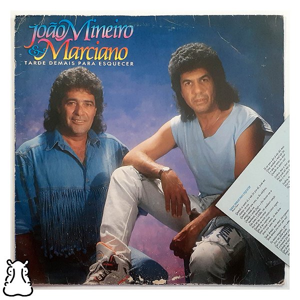 LP João Mineiro e Marciano Tarde Esquecer Vinil Encarte - Hm