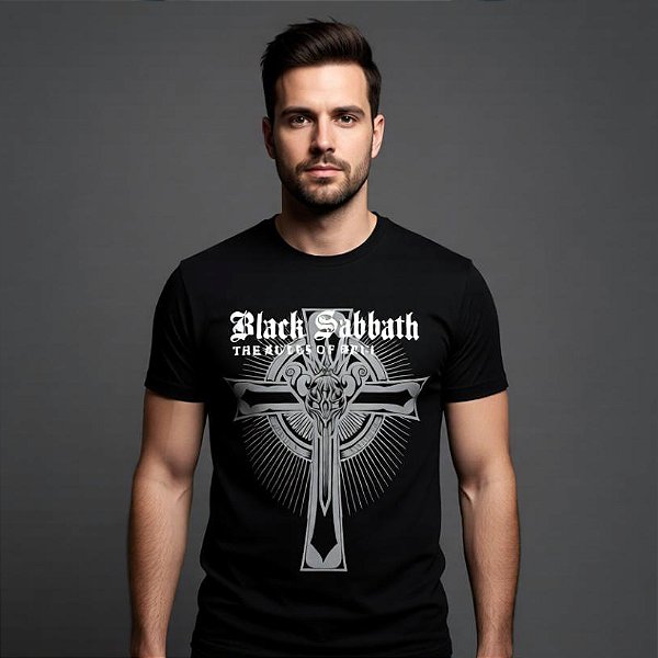 Camiseta Banda Black Sabbath The Rules Of Hell - Manga Curta