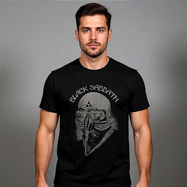 Camiseta Banda Black Sabbath - Manga Curta