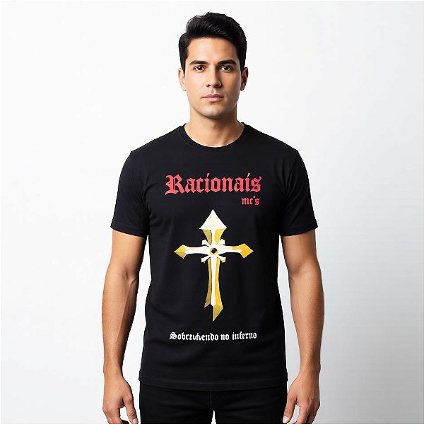 Camiseta Racionais MCs Sobrevivendo No Inferno Manga Curta