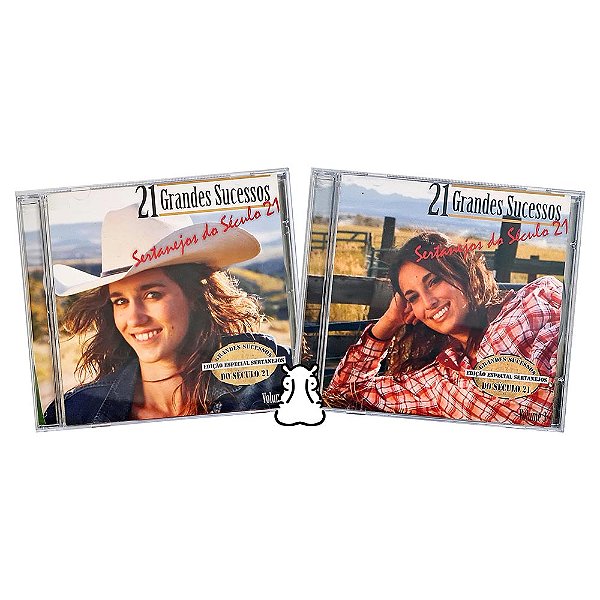2 CDs 21 Grandes Sucessos Sertanejos Século Vol 2 e 3 - Hm