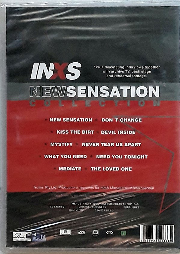 DVD Inxs - New Sensation - Novo - Hm