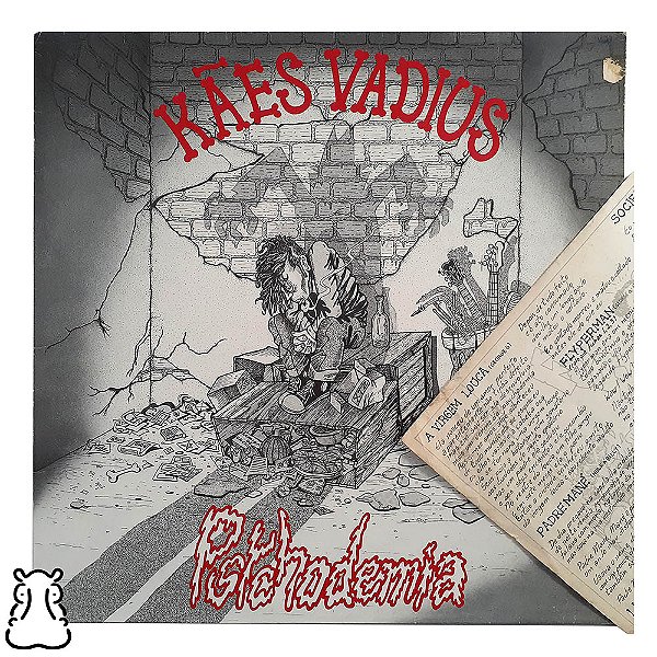 LP Kães Vadius - Psychodemia - Disco Vinil 1987 Encarte - Hm