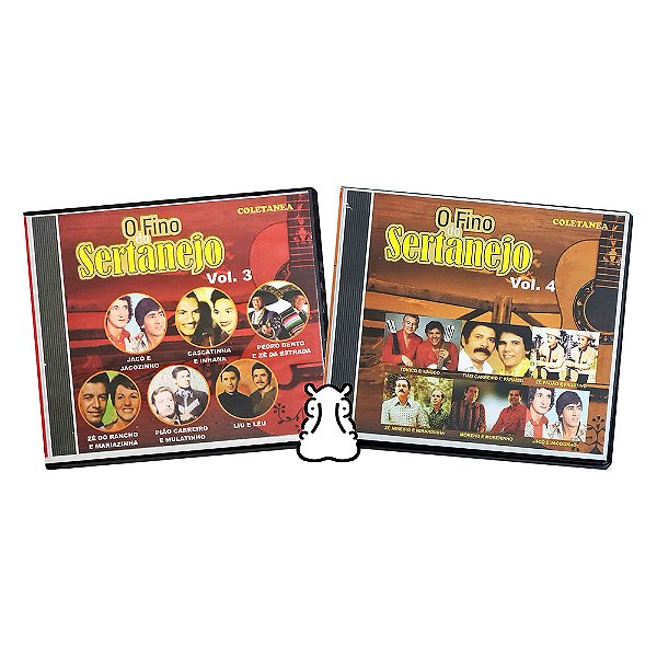 2 CDs O Fino do Sertanejo Volumes 3 e 4 - Coletâneas - Hm