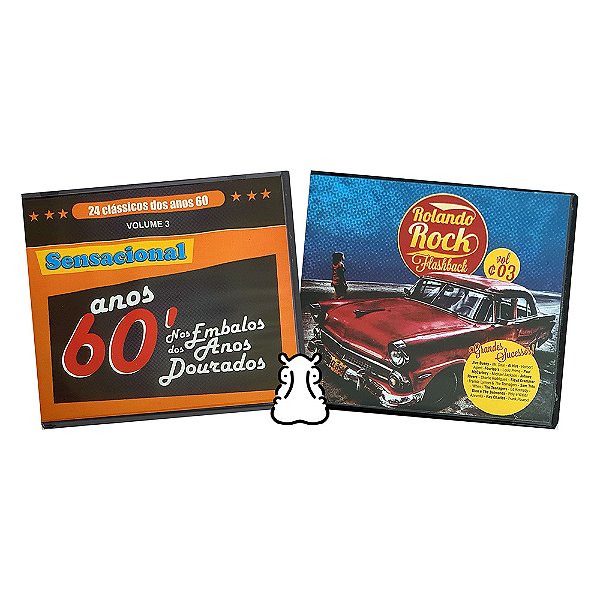 2 CDs Embalos dos Anos Dourados Rolando Rock Flashback - Hm