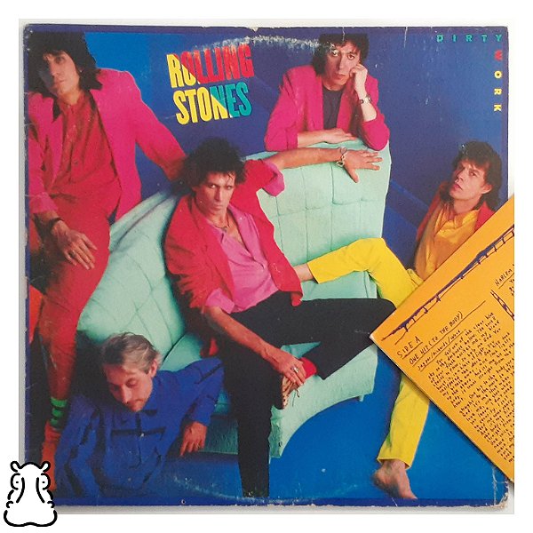 LP Rolling Stones - Dirty Work Disco Vinil 1986 Encarte - Hm
