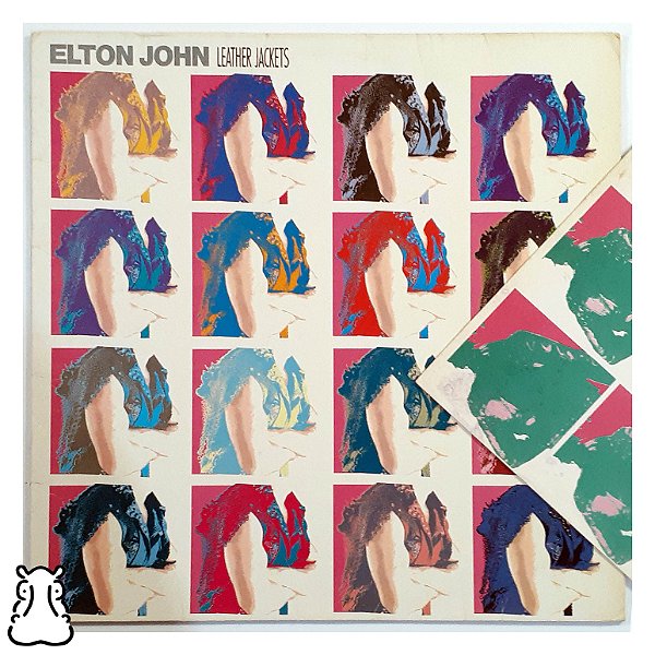 LP Elton John - Leather Jackets Vinil 1986 Encarte Leia - Hm