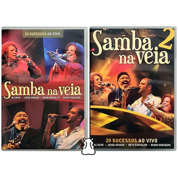 2 DVDs Samba Na Veia - Alcione Aragão Diogo Nogueira - Hm