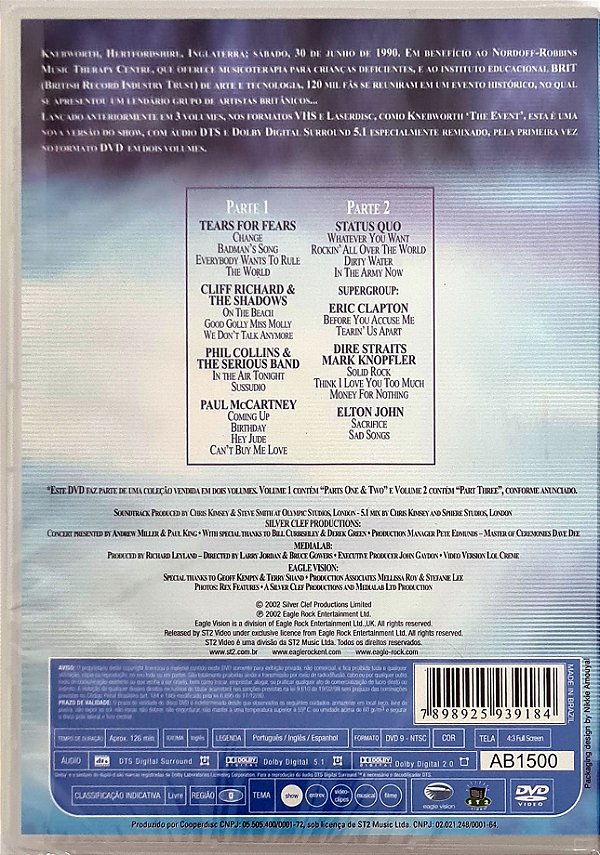 DVD Live At Knebworth Parts One & Two Vol 1 - Lacrado - Hm