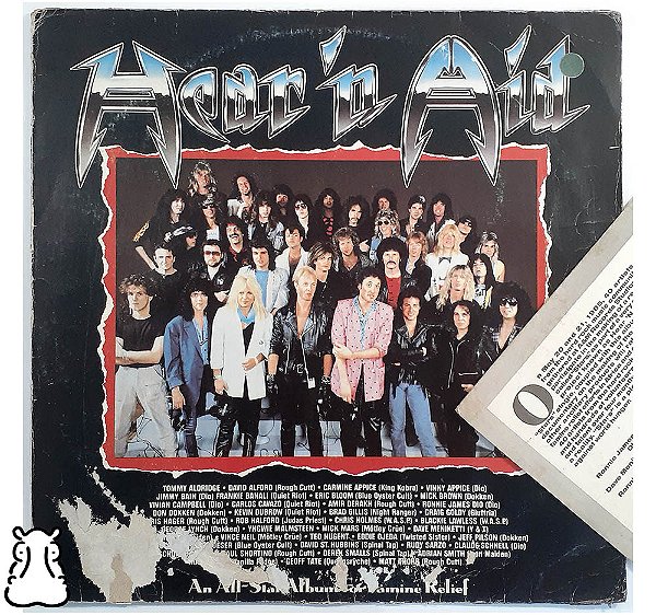 LP Hear'n Aid - Disco de Vinil 1986 Encarte Leia - Hm
