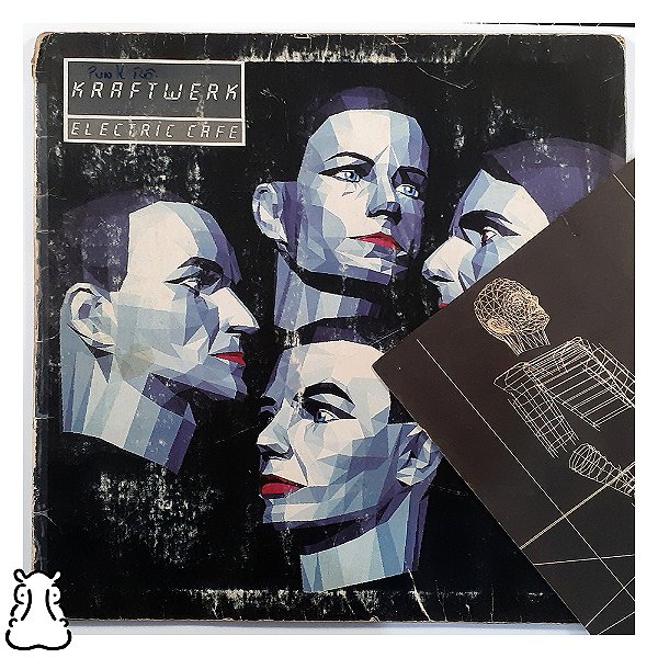 LP Kraftwerk - Electric Cafe - Vinil 1986 Encarte Leia - Hm