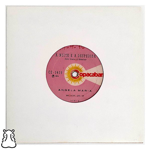 Compacto Angela Maria A Noite e a Despedida Vinil 1974 - Hm