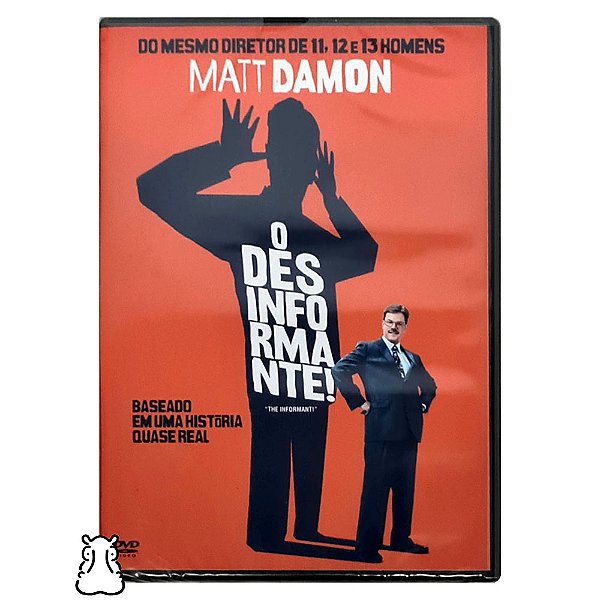DVD Filme O Desinformante - Matt Damon - Novo Lacrado - Hm