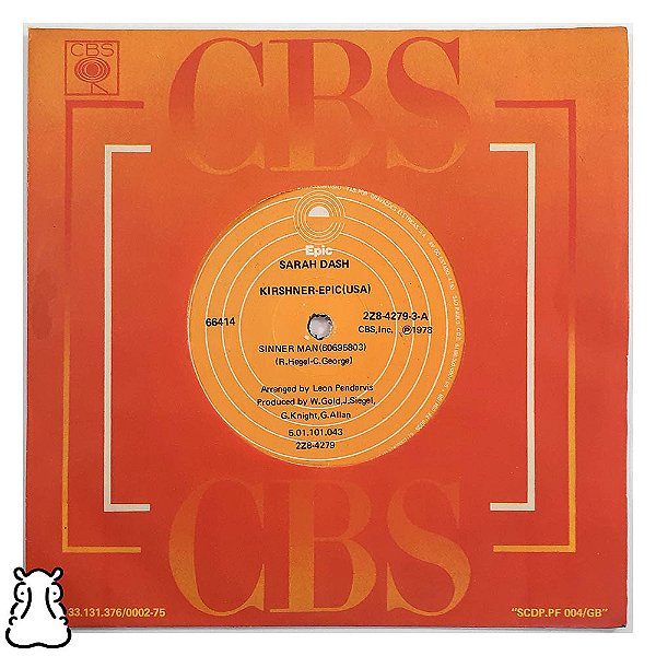 Compacto Sarah Dash - Sinner Man - Disco de Vinil 1978 - Hm