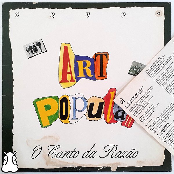 LP Art Popular - O Canto da Razão - Vinil 1993 Encarte - Hm