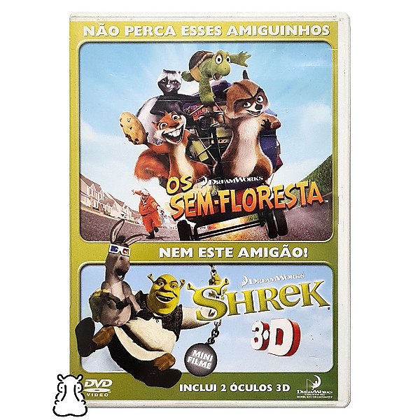DVD Duplo Os Sem Floresta - Shrek 3D - Hm