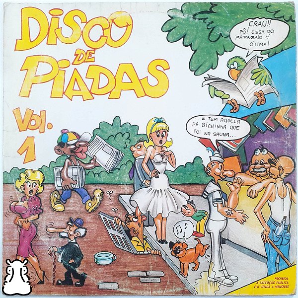LP Disco de Piadas - Vol. 1 - Disco de Vinil 1988 - Hm