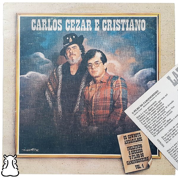 LP Carlos Cezar Cristiano 4 Filho Caminhoneiro Vinil Encarte