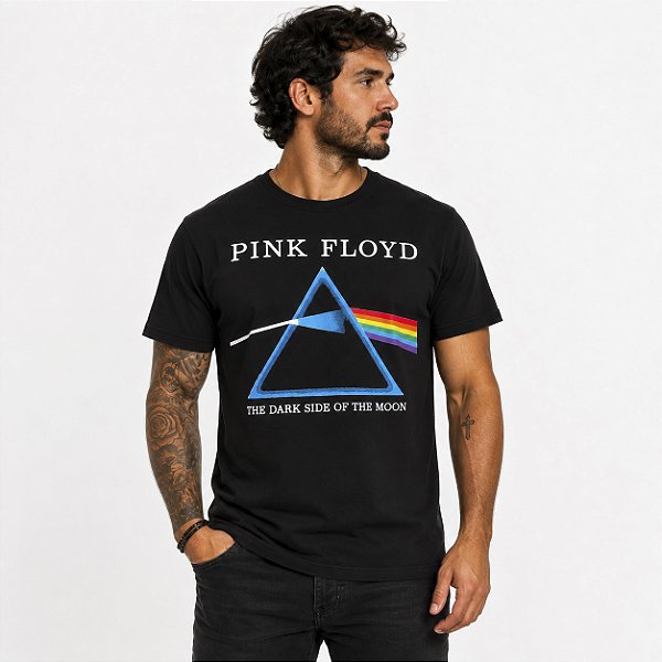 Camiseta Pink Floyd The Dark Side Of The Moon - Manga Cruta