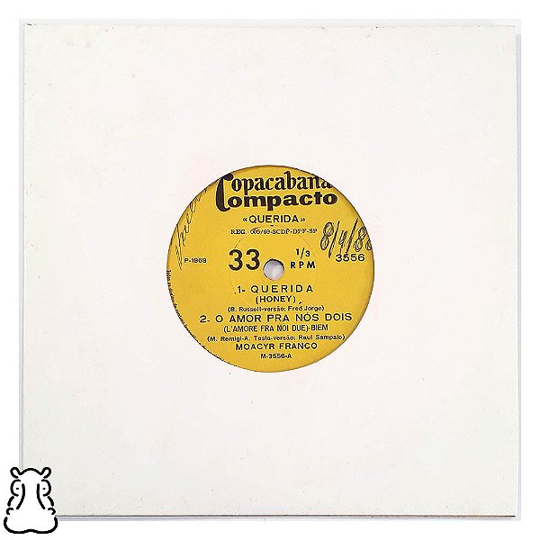 Compacto Moacir Franco - Querida - Disco de Vinil 1968 - Hm