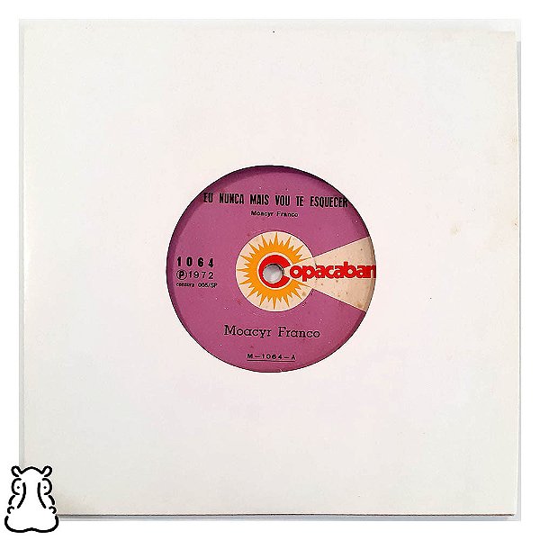 Compacto Moacir Franco Nunca Mais Vou Te Esquecer Vinil 1972