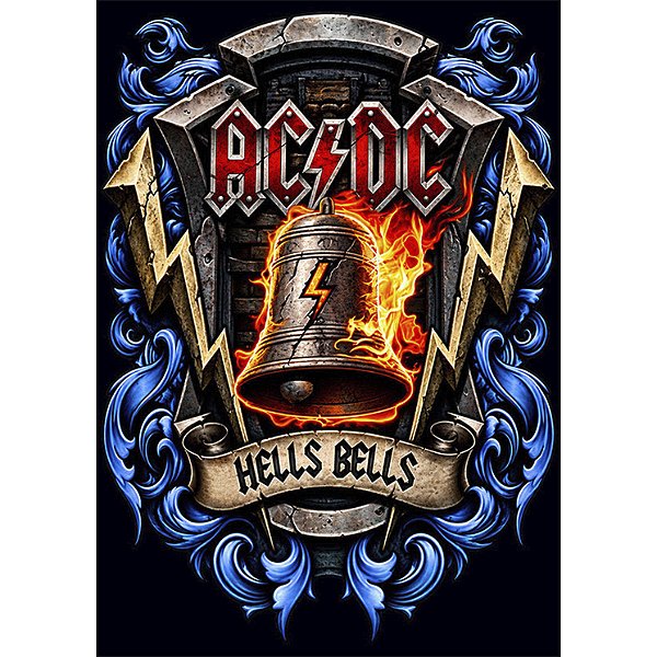 Placa / Pôster - AC/DC - Hells Bells - Tamanho A4 - Hm