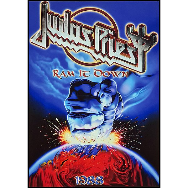 Placa / Pôster - Judas Priest Ram It Down - Tamanho A4 - Hm
