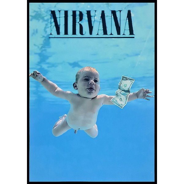 Placa / Pôster - Nirvana - Nevermind - Tamanho A4 - Hm