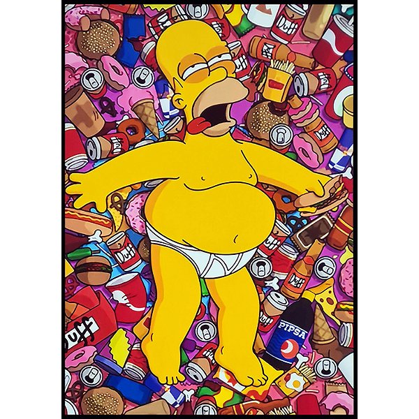Placa / Pôster - Simpsons - Homer Simpson - Tamanho A4 - Hm
