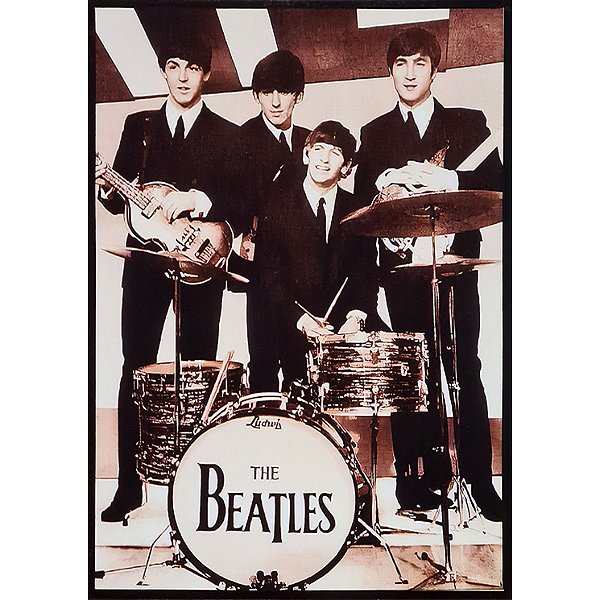 Placa / Pôster - The Beatles - Tamanho A4 - Hm