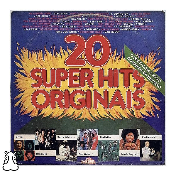 LP 20 Super Hits Originais - Coletânea Disco Vinil 1977 - Hm