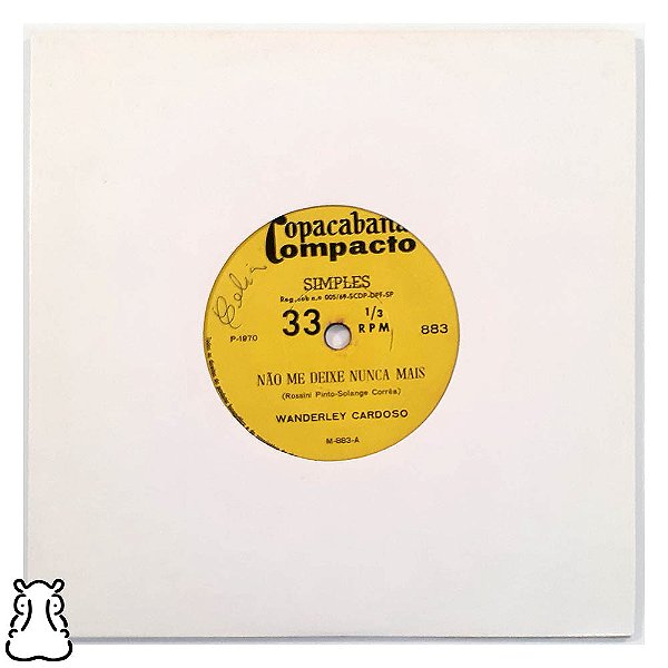 Compacto Wanderley Cardoso Não Me Deixe Nunca Mais Vinil