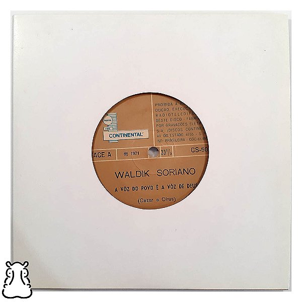 Compacto Waldik Soriano Voz do Povo é Voz de Deus Vinil 1971