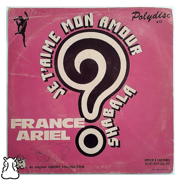 Compacto France Ariel - Je T'aime Mon Amour Vinil 1974 - Hm