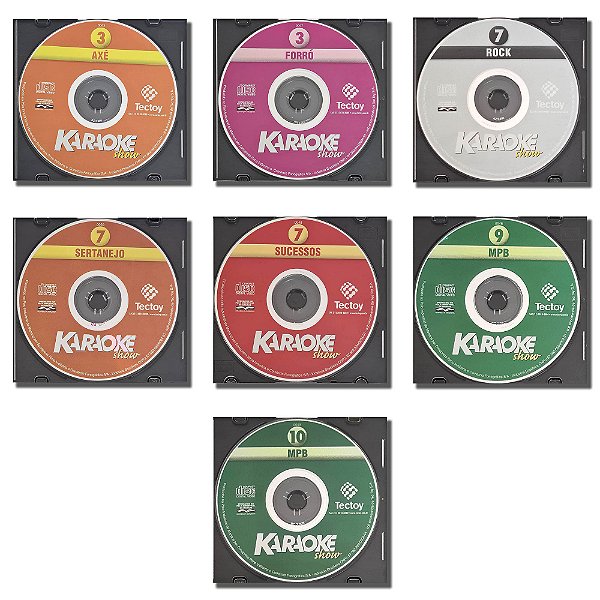 CD Karaokê - 7 CDs - Karaoke Show - Hm