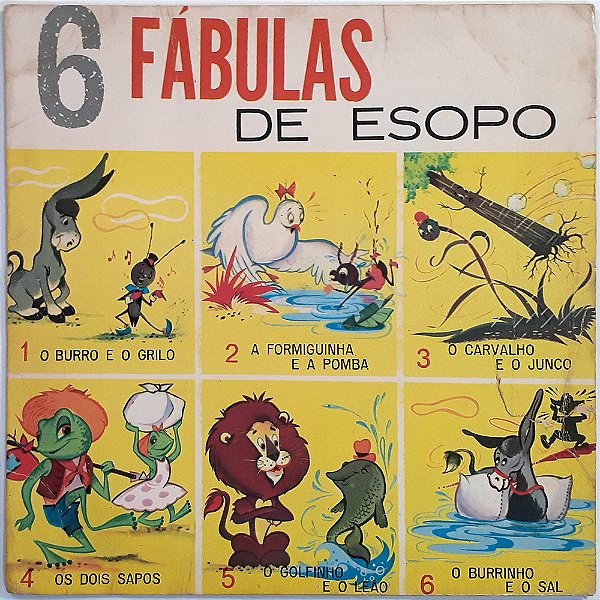 Compacto Historinha - 6 Fábulas de Esopo - Vinil 1962 - Hm