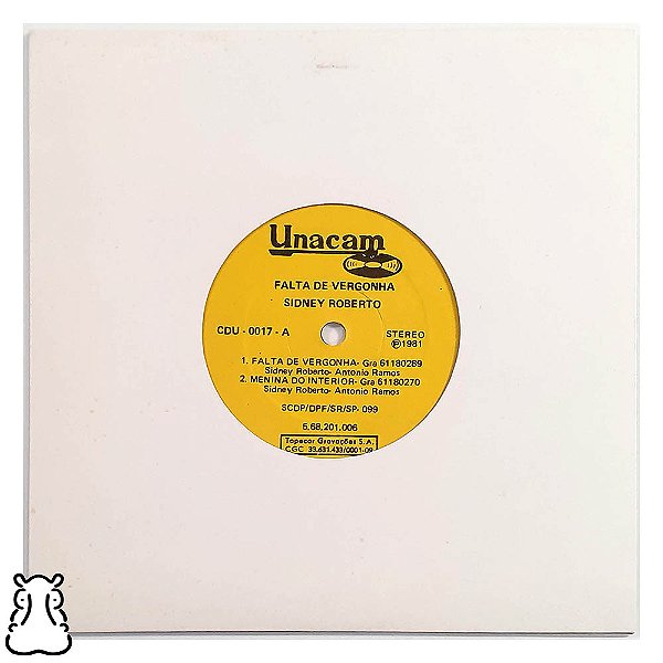 Compacto Sidney Roberto - Falta de Vergonha 1981 Vinil - Hm