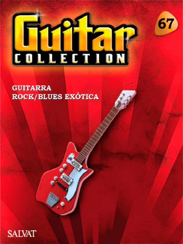 Miniatura Guitarra Salvat Ed. 67 - Rock Blues Exótica Revista + Suporte - Hm