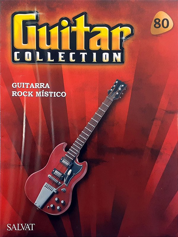 Miniatura Guitarra Salvat Ed 80 Gibson SG Revista Suporte Hm