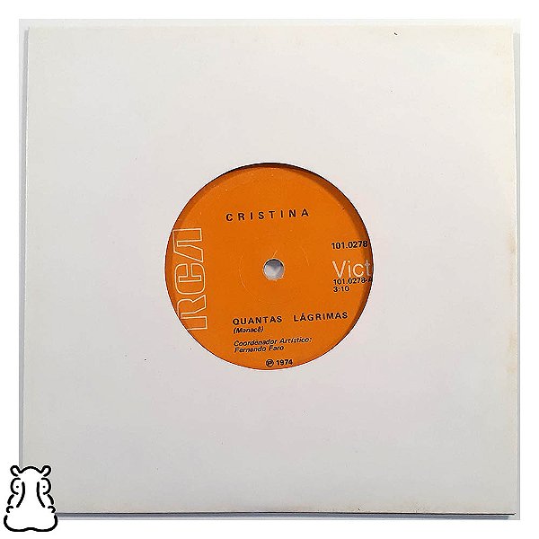Compacto Cristina - Quantas Lágrimas Nome Sagrado 1974 Vinil