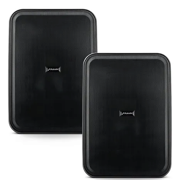 Par De Caixa Outdoor Passiva Frahm 5HS Telar Chanfrado Preto