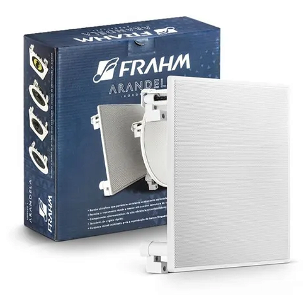 Arandela Quadrada Frahm 6'' 70W Borderless Caixa de Embutir