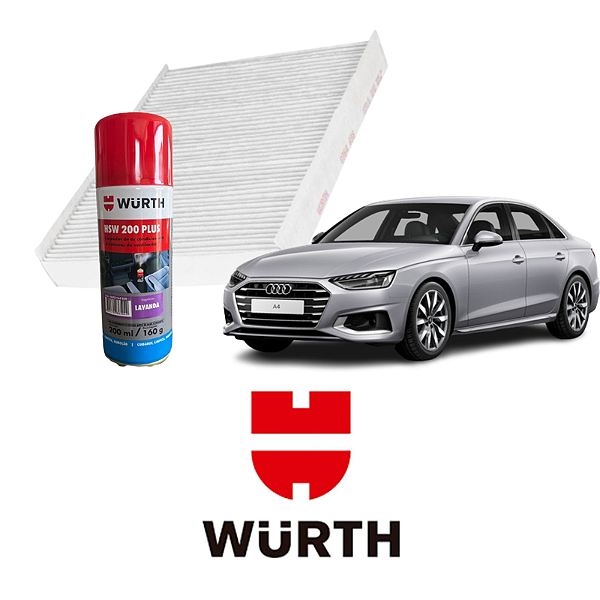 FILTRO DE AR CONDICIONADO AUDI  + HIGIENIZADOR WURTH