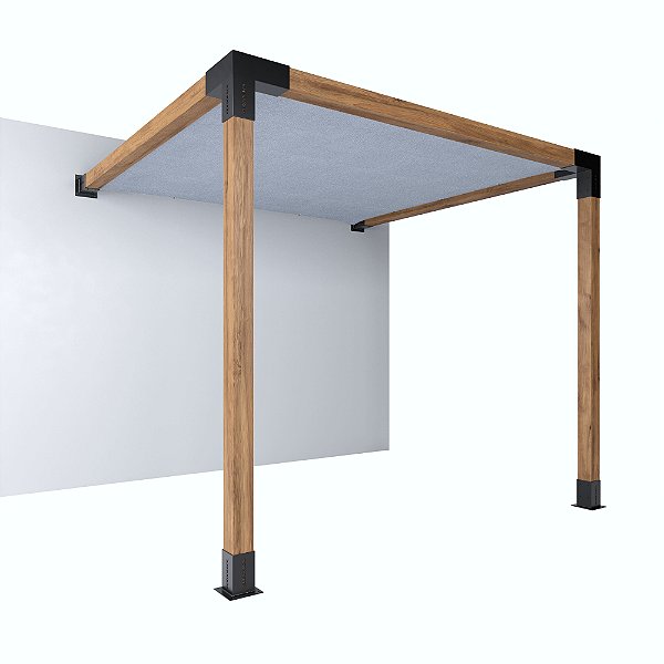 Pergofacil Deck 3x3m 4" Teto Branco