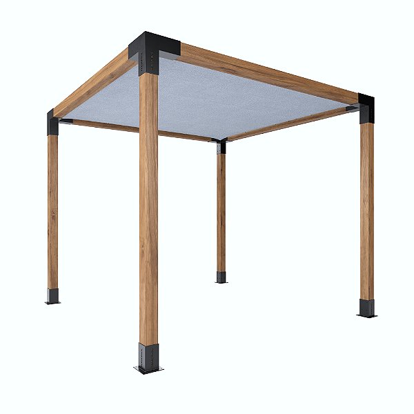 Pergofacil Elegance 3x3m 4" Teto Branco