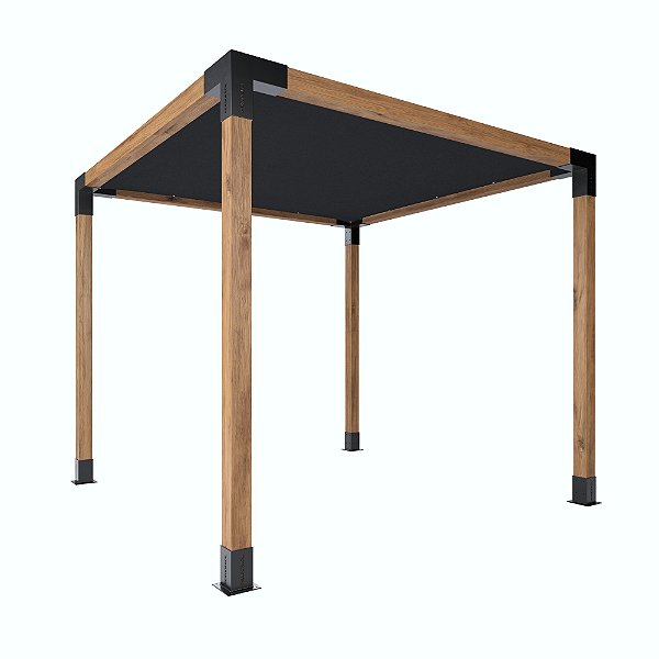 Pergofacil Elegance 3x3m 4" Teto Preto
